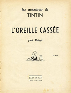Extrait de Tintin (Historique) -6A15- L'oreille cassée