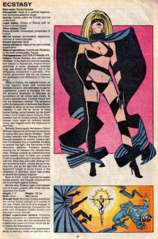 Extrait de (DOC) The Official Handbook of the Marvel Universe Vol.3 - Update'89 (1989) -2- Champion Of The Universe To Ecstasy