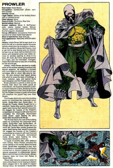 Extrait de (DOC) The Official Handbook of the Marvel Universe Vol.3 - Update'89 (1989) -6- Prowler To Serpent Society