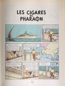 Extrait de Tintin (Historique) -4B35- Les cigares du pharaon
