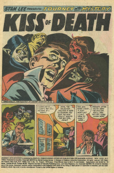 Extrait de Journey into Mystery Vol. 2 (1972) -12- The Kiss of the Undead!!