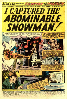 Extrait de Journey into Mystery Vol. 2 (1972) -13- Attack of the Abominable Snowman!