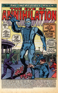 Extrait de Marvel Super-heroes Vol.1 (1967) -70- The Eve of Annihilation!
