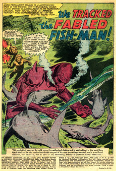 Extrait de My greatest adventure Vol.1 (DC comics - 1955) -70- We Tracked the Fabled Fish-Man!