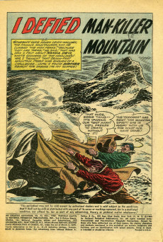 Extrait de My greatest adventure Vol.1 (DC comics - 1955) -73- I Defied Man-Killer Mountain!