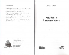 Extrait de Tintin - Divers -2021/03- Meurtres à Moulinserre