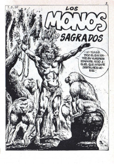 Extrait de Kalar (en espagnol - 1980 - Producciones editoriales S.A) -9- Los monos sagrados
