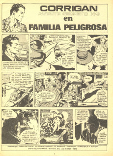 Extrait de Supercomics (Garbo - 1976) -3- Corrigan - Agente Secreto X-9 : Familia peligrosa/Persecución mortal/Amenaza oriental