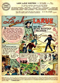 Extrait de Lash LaRue Western (Fawcett Publications - 1949) -2- The Perfect Hide-Out!