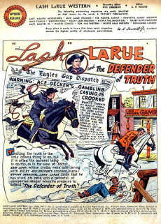 Extrait de Lash LaRue Western (Fawcett Publications - 1949) -3- Issue # 3