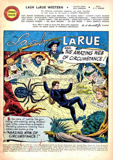 Extrait de Lash LaRue Western (Fawcett Publications - 1949) -4- Death on Stage