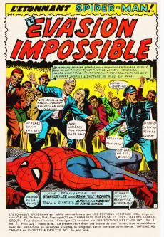 Extrait de L'Étonnant Spider-Man (Éditions Héritage) -2- L'évasion impossible