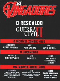 Extrait de Vingadores (Goody - Série I) -10- Guerra Civil II - O rescaldo