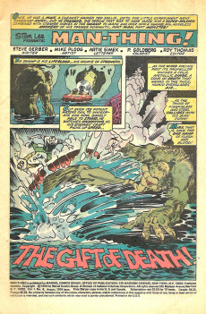 Extrait de Man-Thing Vol.1 (Marvel comics - 1973) -8UK- The gift of death