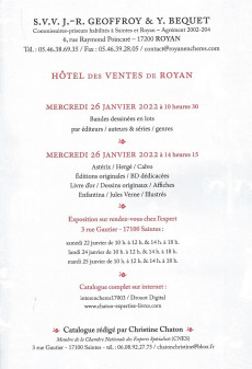Extrait de (Catalogues) Ventes aux enchères - Hôtel des Ventes de Royan - Mercredi 26 janvier 2022
