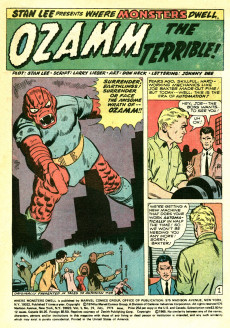 Extrait de Where Monsters Dwell Vol.1 (1970) -29- The Coming of Ozamm, the Indestructible!