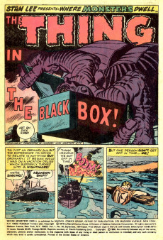 Extrait de Where Monsters Dwell Vol.1 (1970) -30- The Thing in the Black Box!