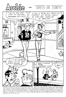 Extrait de Archie (1re série) (Éditions Héritage) -74- Juste en temps