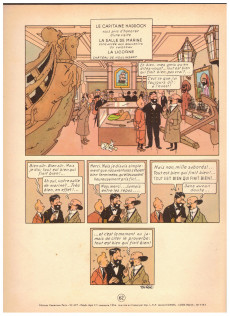 Extrait de Tintin (Historique) -12B18- Le Trésor de Rackham le Rouge