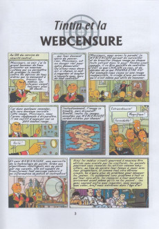 Extrait de Tintin - Pastiches, parodies & pirates -2003- Tintin et la webcensure