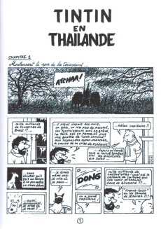 Extrait de Tintin - Pastiches, parodies & pirates -1g2013- Tintin en Thaïlande