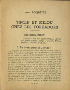 Extrait de Tintin - Divers -1969/01- Tintin et Milou chez les toréadors
