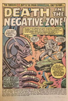 Extrait de Fantastic Four Vol.1 (1961) -109- To Die in the Negative Zone!