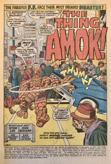 Extrait de Fantastic Four Vol.1 (1961) -111- The Thing Runs Amok!