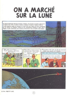 Extrait de Tintin (Historique) -17C6- On a marché sur la Lune