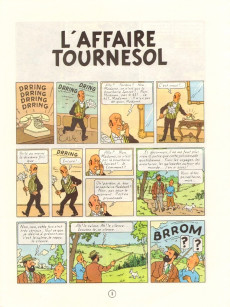 Extrait de Tintin (Historique) -18C5- L'affaire Tournesol