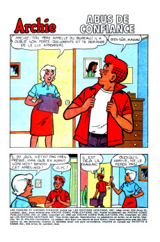 Extrait de Les copains et copines d'Archie (Éditions Héritage) -15- Abus de confiance