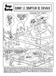 Extrait de Bugs Bunny (Éditions Héritage) -8- Bunny le dompteur de chevaux