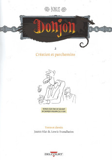 Extrait de Donjon Bonus -2- Création et parchemins