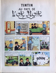 Extrait de Tintin (Historique) -15B20 Bis- Tintin au pays de l'or noir