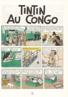 Extrait de Tintin (Historique) -2C8bis- Tintin au Congo
