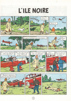 Extrait de Tintin (Historique) -7C8bis- L'île noire