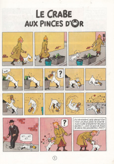 Extrait de Tintin (Historique) -9C8bis- Le crabe aux pinces d'or