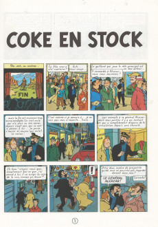Extrait de Tintin (Historique) -19C8bis- Coke en stock