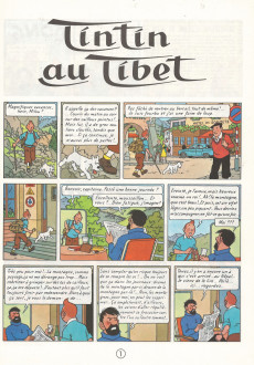 Extrait de Tintin (Historique) -20C8bis- Tintin au Tibet