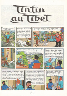 Extrait de Tintin (Historique) -20C8bis- Tintin au Tibet