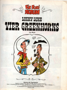 Extrait de Fix und Foxi super -4- Lucky Luke - Vier Greenhorns