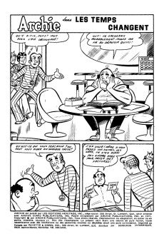 Extrait de Archie (Éditions Héritage - 1970) -17- Les temps changent