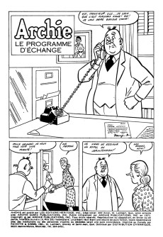 Extrait de Archie (Éditions Héritage - 1970) -14- Le programme d'échange
