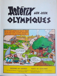 Extrait de Astérix (Pop-Hop) -1- Astérix aux jeux olympiques