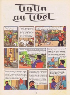 Extrait de Tintin (Historique) -20B35- Tintin au Tibet