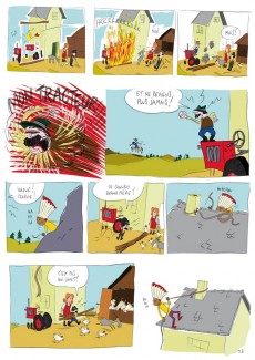 Extrait de Panique au village -1- Le vol du tracteur