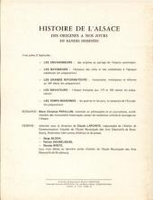 Verso de Histoire de l'Alsace en Bandes dessinées -1- Les envahisseurs