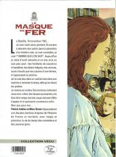 Verso de Le masque de fer (Cothias/Marc-Renier) -1a1999- Le temps des comédiens