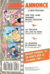 Verso de Mickey Parade -136- Fantomiald se serre la ceinture