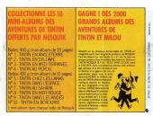 Verso de Tintin - Publicités -18Nes10- Une aventure de Tintin et ses amis : Tintin en Bordurie